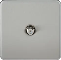 Brushed Chrome ML SAT TV Outlet (Non-Isolated) - Brushed Chrome - Electrical Brushed Chrome ML SAT TV Outlet (Non-Isolated) - Brushed Chrome Electrical