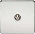 ml Polished chrome SAT TV Outlet (Non-Isolated) - Polished Chrome - ml Polished chrome SAT TV Outlet (Non-Isolated) - Polished Chrome