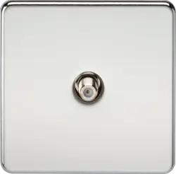 ml Polished chrome SAT TV Outlet (Non-Isolated) - Polished Chrome - ml Polished chrome SAT TV Outlet (Non-Isolated) - Polished Chrome