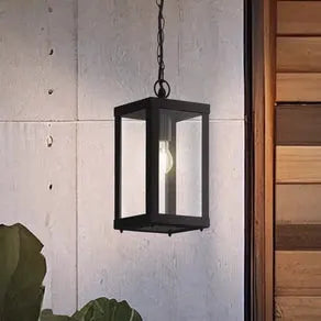 Alamonte 1 outdoor hanging light, black, length 15 cm, metal
