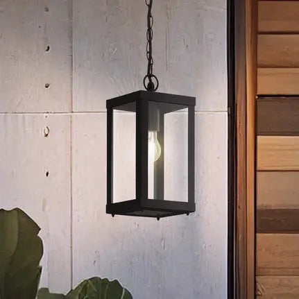 Alamonte 1 outdoor hanging light, black, length 15 cm, metal