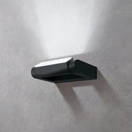 Brianza LED outdoor wall lamp, black, width 20 cm, metal