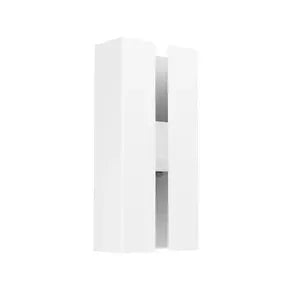 Briscola LED outdoor wall lamp, white, height 20 cm, metal, CCT