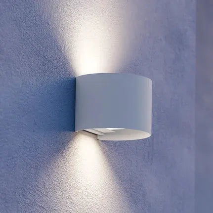 Calpino 3 LED outdoor wall lamp, white, width 14 cm, 2-bulb