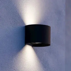 Calpino 3 LED outdoor wall lamp, black, width 14 cm, 2-bulb