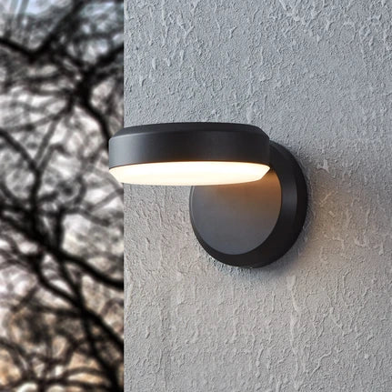 Fornaci LED outdoor wall lamp, black, width 16 cm, metal