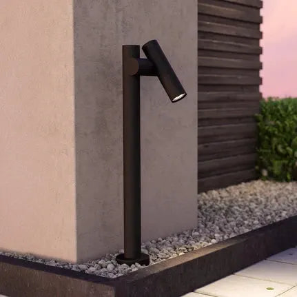 Fossignano LED path light, height 70 cm, black, metal, 2-bulb