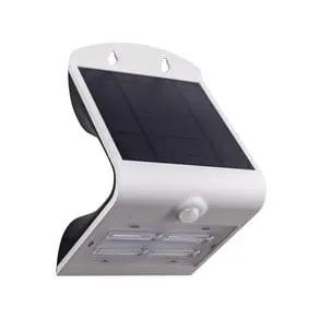 Lamozzo solar LED wall lamp, white, height 21 cm, sensor