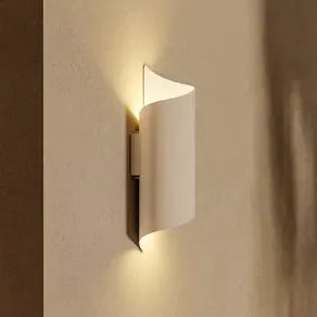 Montarello LED outdoor wall lamp, white, height 27 cm, metal