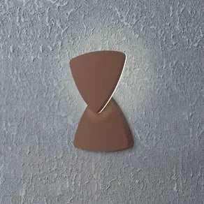 Pedersano rust-coloured LED outdoor wall lamp, width 14 cm, triangular