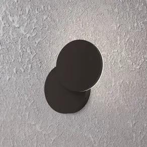 Pedersano LED outdoor wall lamp, black, Ø 14 cm, metal