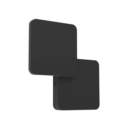 Pedersano LED outdoor wall lamp, black, length 14 cm, metal