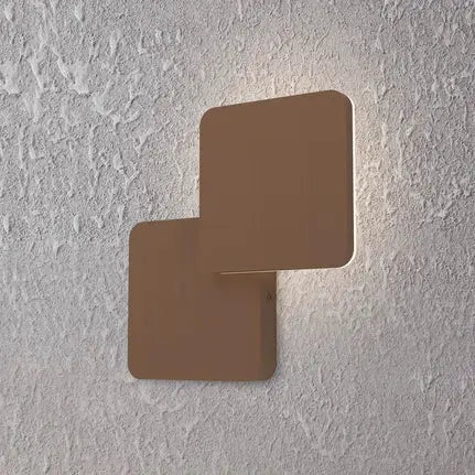Pedersano LED outdoor wall lamp, rust-coloured, length 14 cm, metal