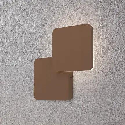 Pedersano LED outdoor wall lamp, rust-coloured, length 14 cm, metal