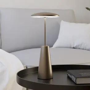 Piccola LED rechargeable torch, bronze-coloured, height 28 cm, IP54