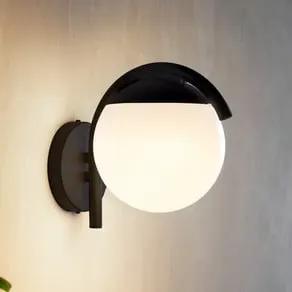 Prata Vecchia outdoor wall lamp, black, height 26 cm, metal