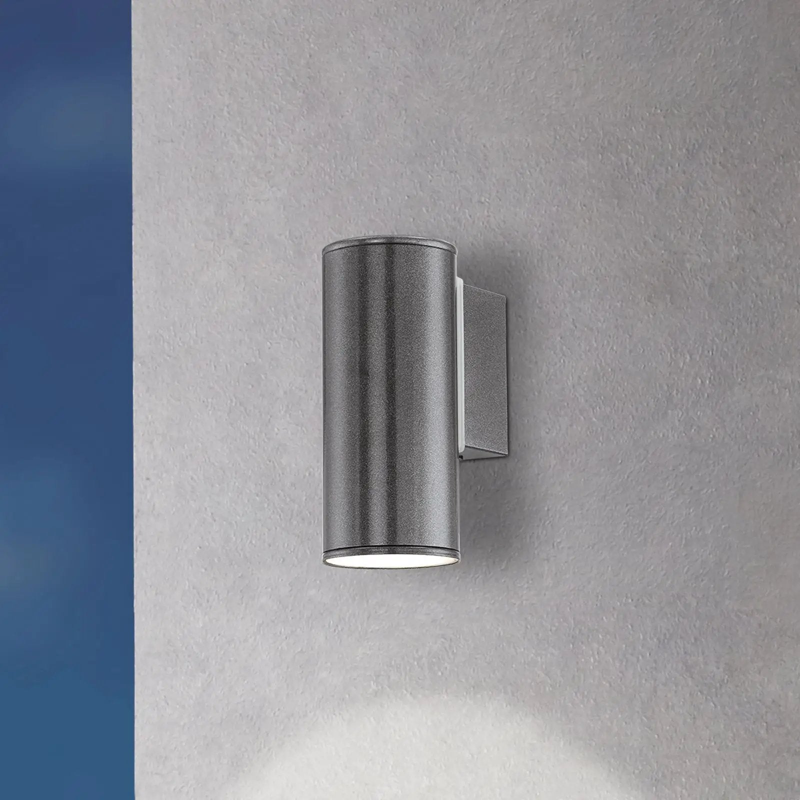 Riga wall lamp, anthracite, height 15 cm, metal