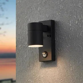 Riga 5 wall lamp, anthracite, height 16 cm, metal