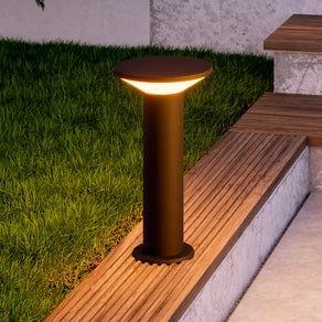Rigosa LED pedestal light, black, height 35 cm, metal