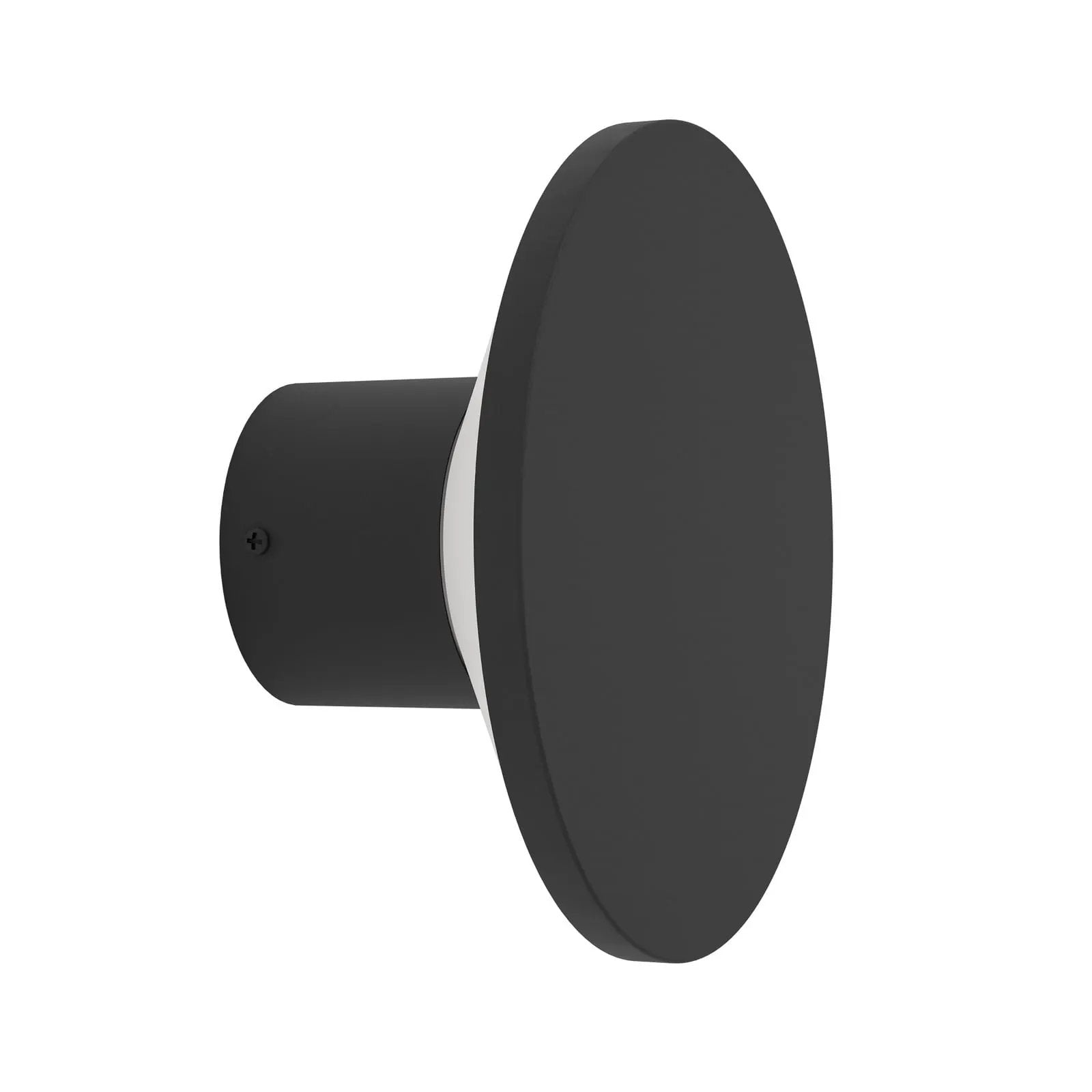 Rigosa LED outdoor wall lamp, black, Ø 10 cm, metal