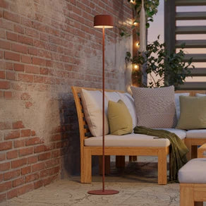 Roccanova-L Solar LED Patio Lamp, Orange, Height 120 cm