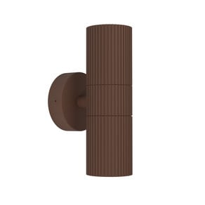 Tomelloso outdoor wall lamp, rust-coloured, 20 cm, metal, 2-bulb