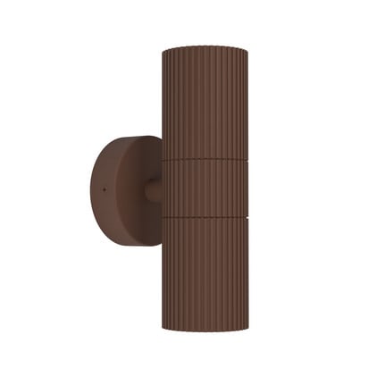 Tomelloso outdoor wall lamp, rust-coloured, 20 cm, metal, 2-bulb