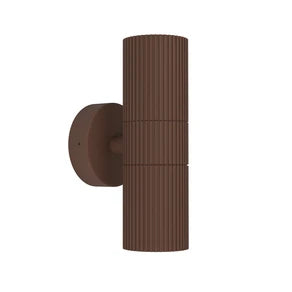 Tomelloso outdoor wall lamp, rust-coloured, 20 cm, metal, 2-bulb