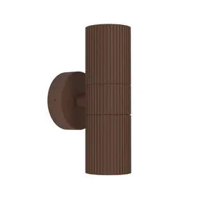 Tomelloso outdoor wall lamp, rust-coloured, 20 cm, metal, 2-bulb