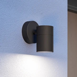 Tomelloso outdoor wall lamp, black, height 12 cm, metal