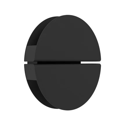 Vascella LED outdoor wall lamp, black, Ø 18 cm, metal