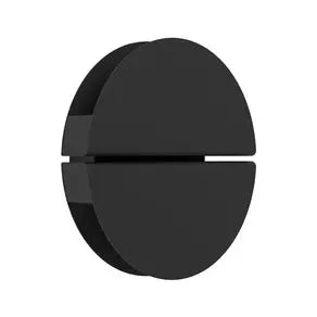 Vascella LED outdoor wall lamp, black, Ø 18 cm, metal