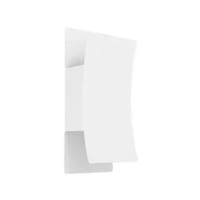 Verdolino LED outdoor wall lamp, white, height 28 cm, metal
