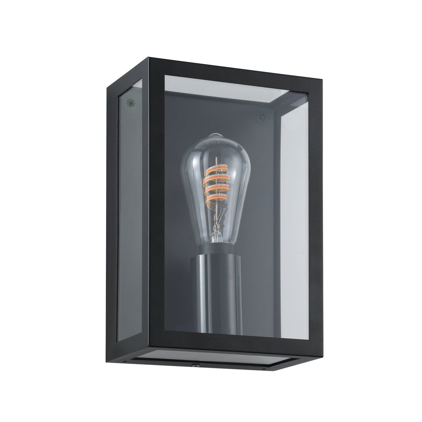 Alamonte-Z outdoor wall lamp, black, height 26 cm, E27 smart