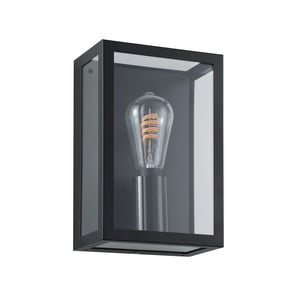 Alamonte-Z outdoor wall lamp, black, height 26 cm, E27 smart