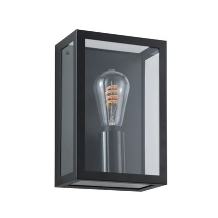 Alamonte-Z outdoor wall lamp, black, height 26 cm, E27 smart