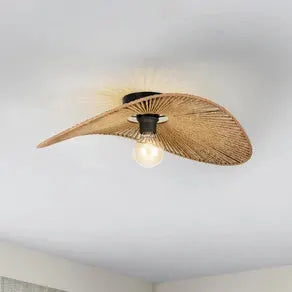 Siruela ceiling light, brown, 56 x 40 cm, paper cord, E27