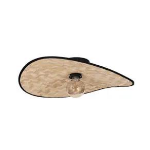 Marywell ceiling light, natural bamboo, 50 x 35 cm, E27