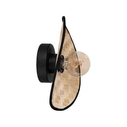 Marywell wall light, natural bamboo, 30 x 20 cm, E27