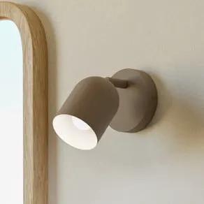 Tilston wall spotlight, beige, Ø 9 cm, steel, E14