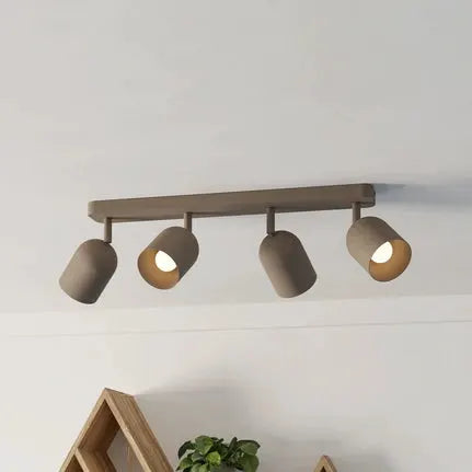 Tilston ceiling spotlight, beige, length 58 cm, 4-bulb, steel