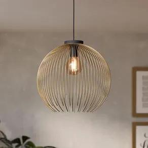 VENEZUELA pendant light, gold/black, Ø 40 cm, metal, E27