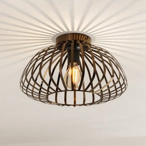 Espinal ceiling light, brushed bronze, Ø 39 cm, metal E27