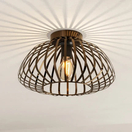 Espinal ceiling light, brushed bronze, Ø 39 cm, metal E27