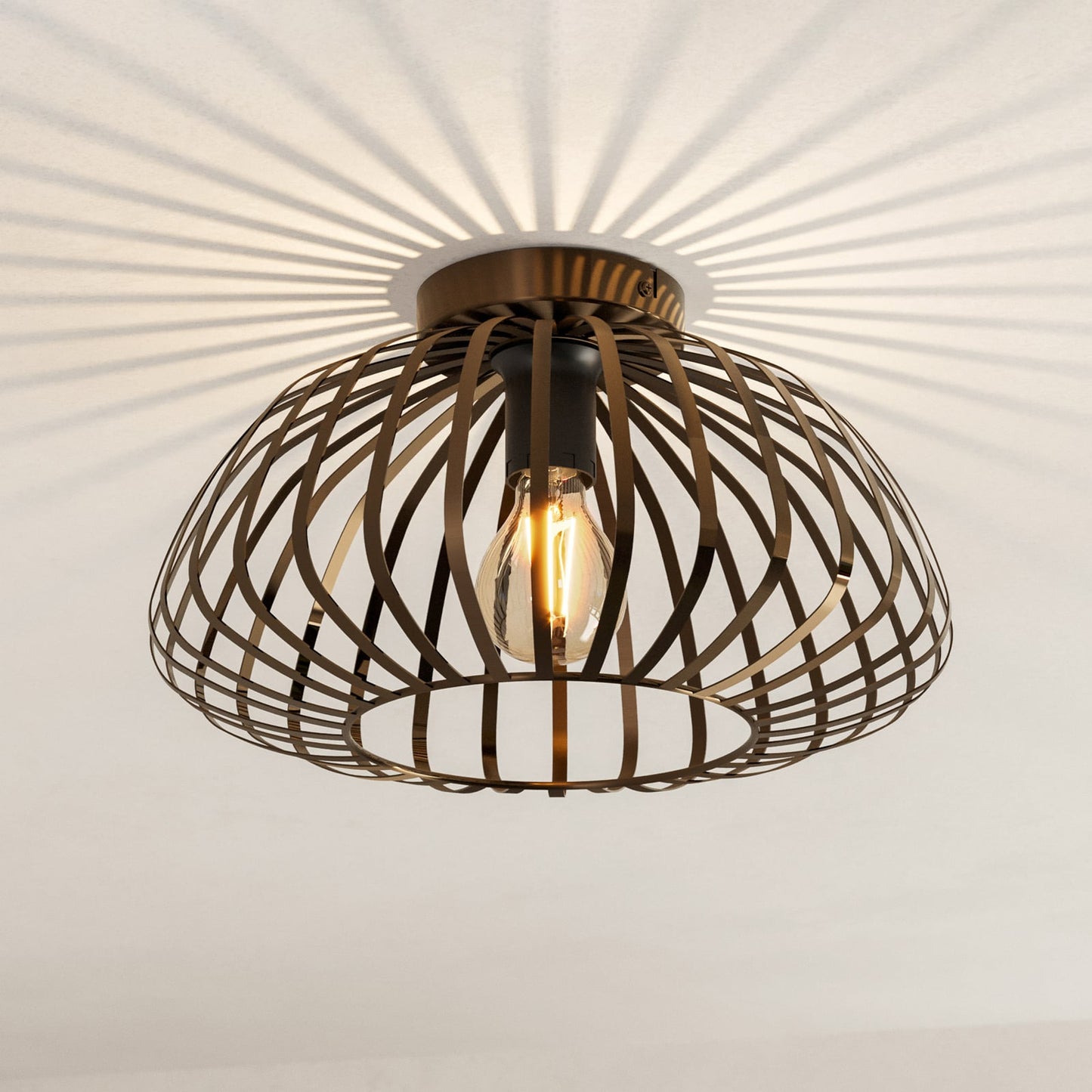 Espinal ceiling light, brushed bronze, Ø 39 cm, metal E27
