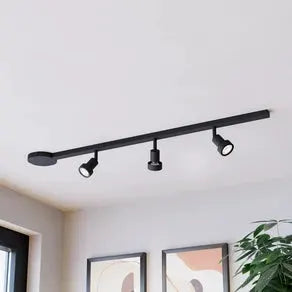 EASY TRACK rail set, black, 3 x GU10 spotlights, length 102 cm