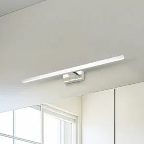 Conettilla LED wall lamp, chrome-coloured, width 60 cm IP44 CCT