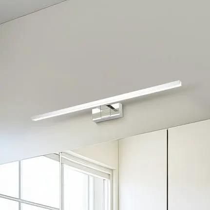 Conettilla LED wall lamp, chrome-coloured, width 60 cm IP44 CCT
