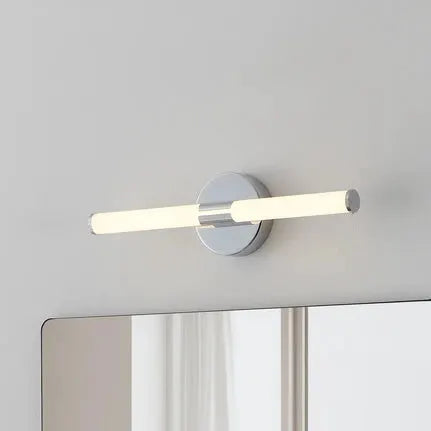Ramola LED wall light, chrome-coloured, width 45 cm, IP44, CCT