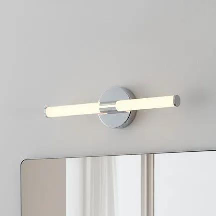 Ramola LED wall light, chrome-coloured, width 45 cm, IP44, CCT